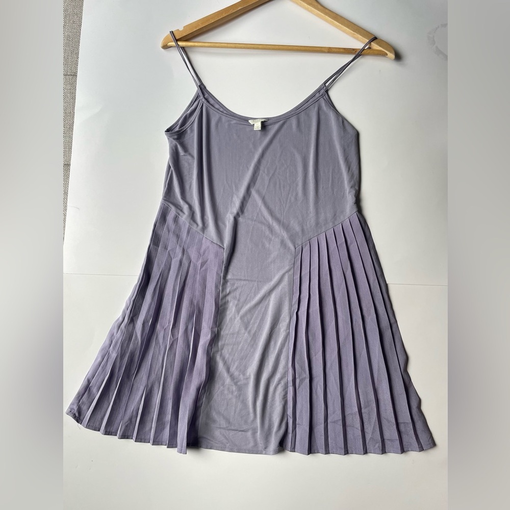 i love h81 Lilac lavender  slip Dress pleated small - Picture 3 of 6